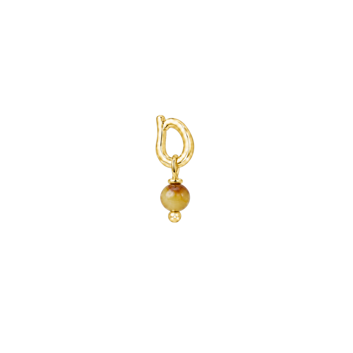 Baltic amber fragment in 18K gold plating