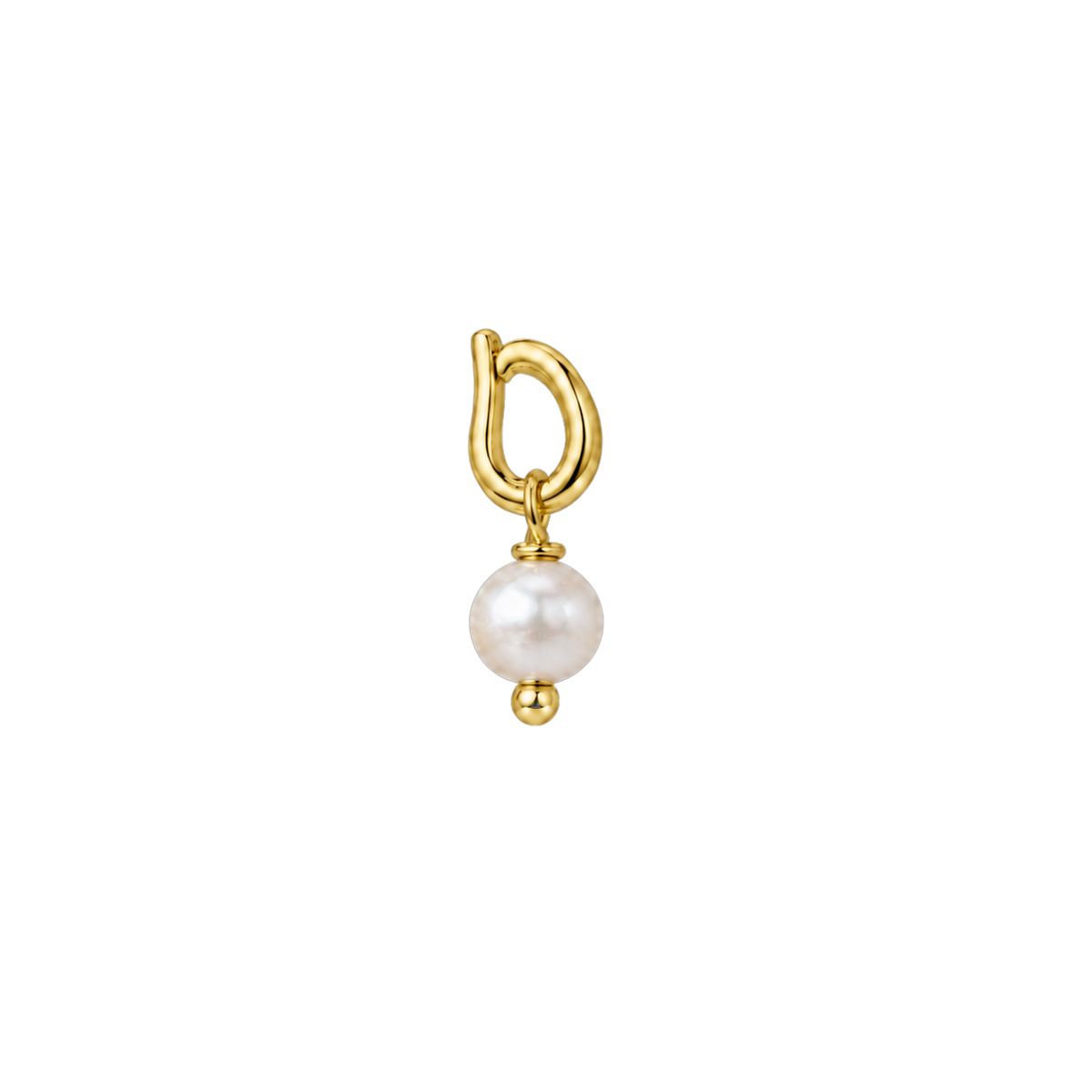 Fresh water pearl fragment in 18K gold plating