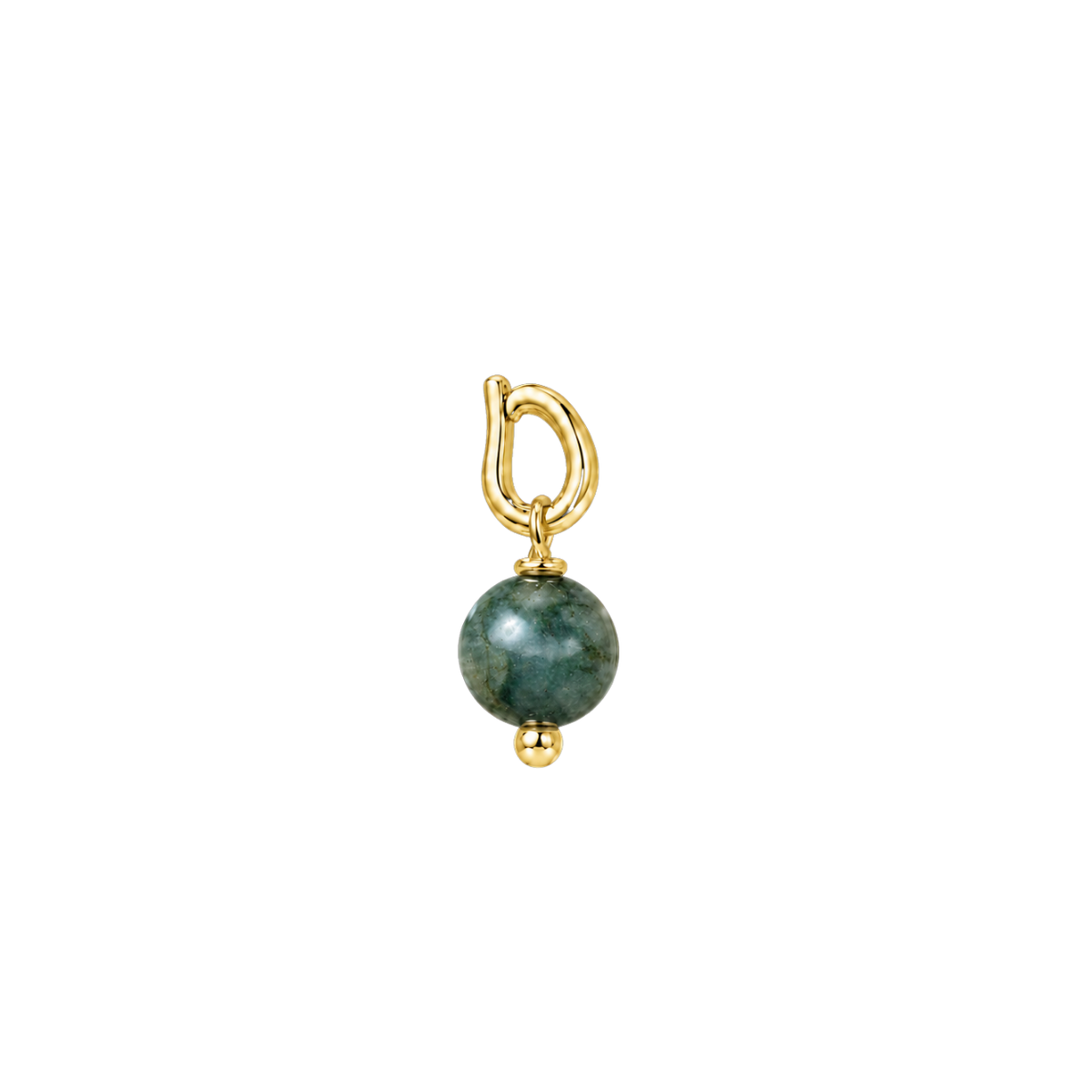 Nephrite Jade fragment in 18K gold plating