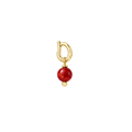 Red agate fragment in 18K gold plating